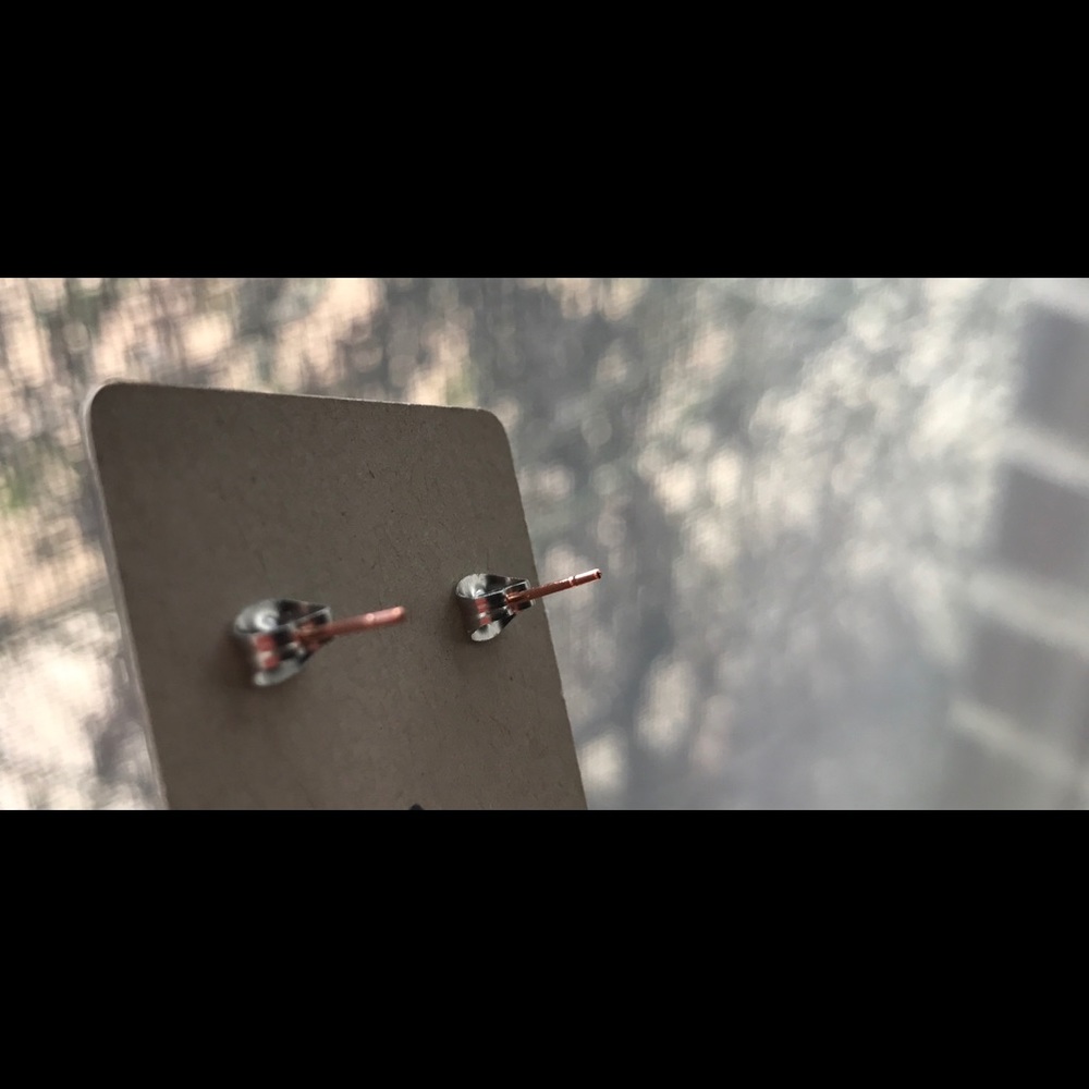 SOLD 12mm Druzy Earrings Handmade - Picture 4 of 4